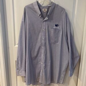 Cutter & Buck Navy and White Penn State Checkered Classic Fit Shirt